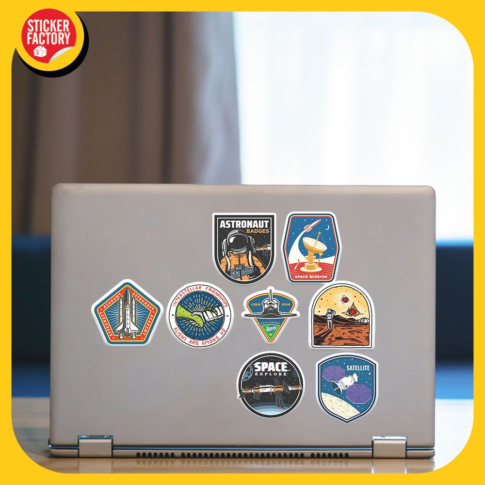 Astronaut Badges - Set 30 sticker hình dán – Sticker Factory
