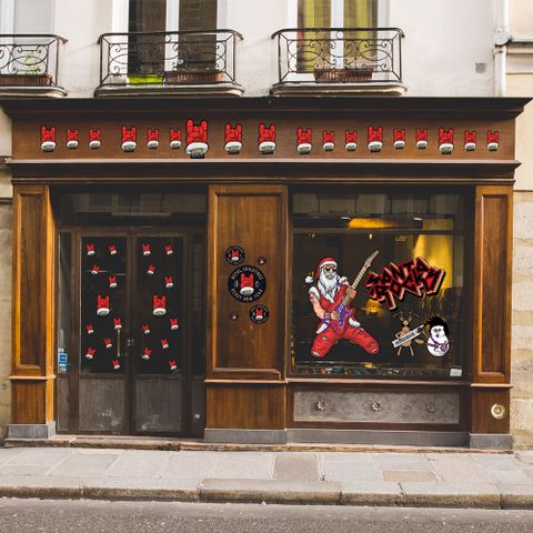  SANTA ROCKS - Noel Decoration Sticker 