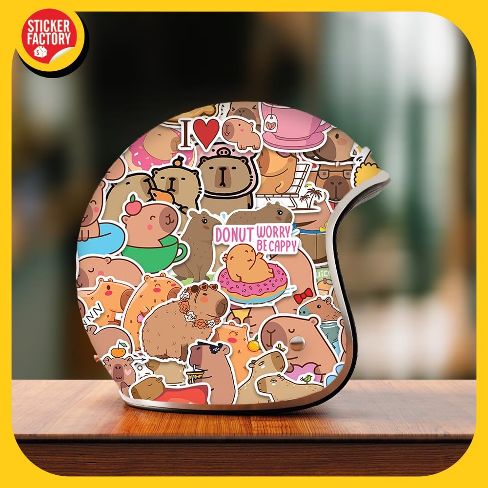Capybara - Set 100 sticker hình dán