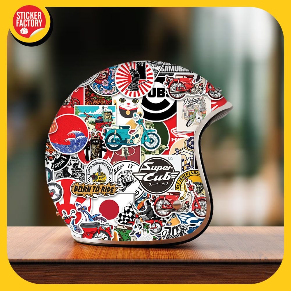 Super Cub - Set 100 Sticker hình dán