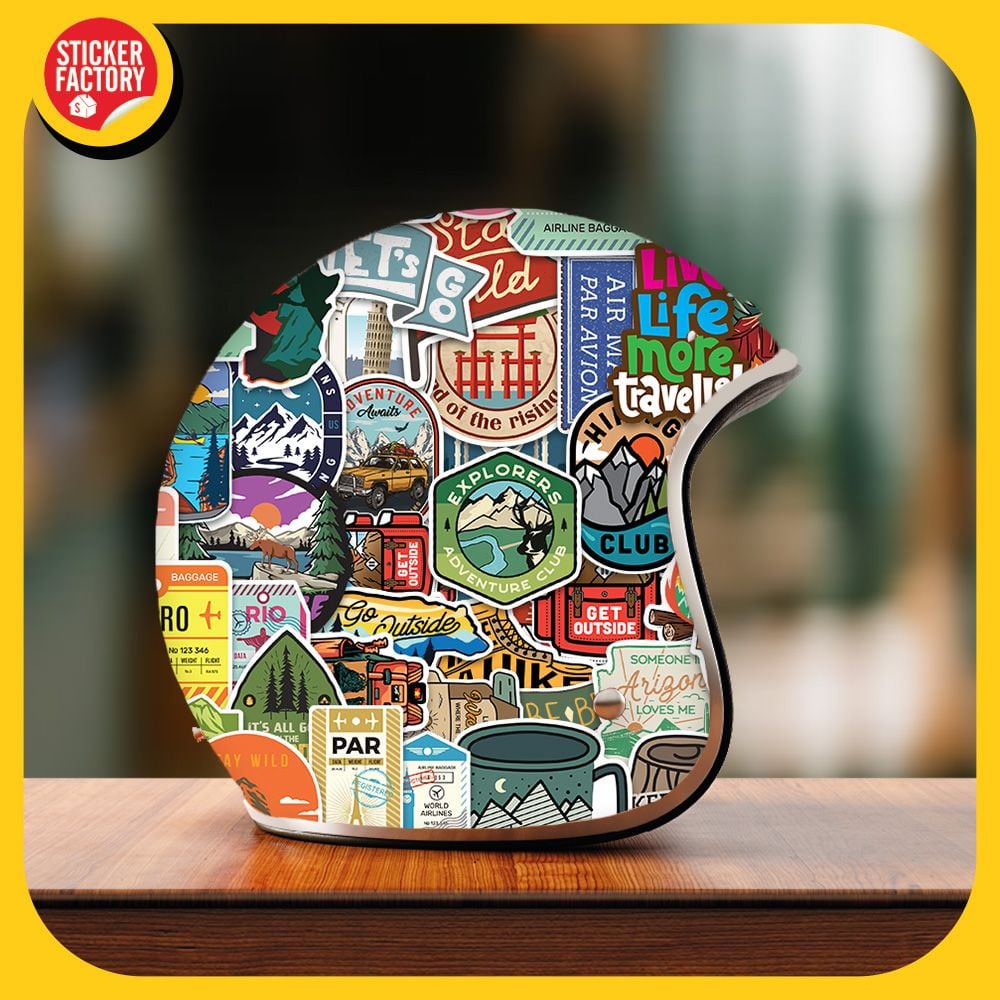 Travel - Set 100 sticker hình dán