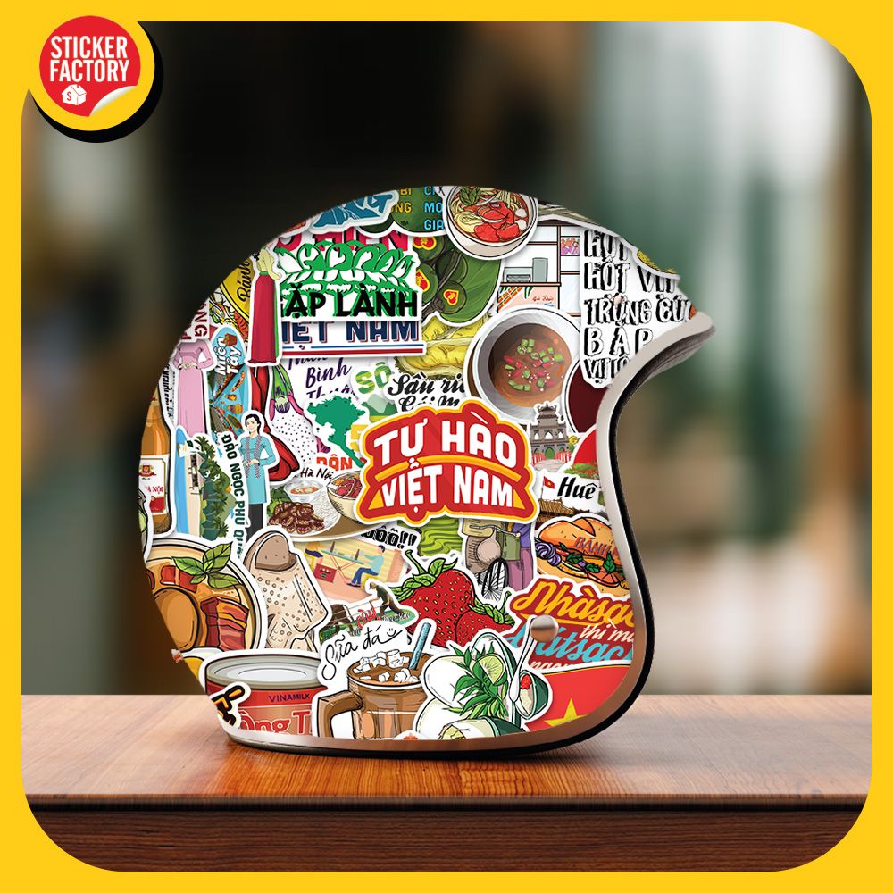 Việt Nam - Điểm lên những tự hào - Set 100 sticker hình dán