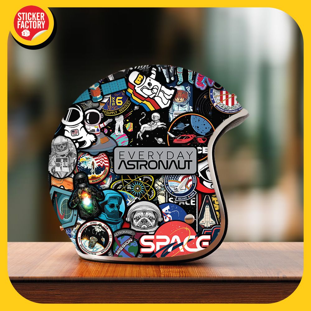 Astronaut Phi hành gia vũ trụ - Set 100 sticker hình dán