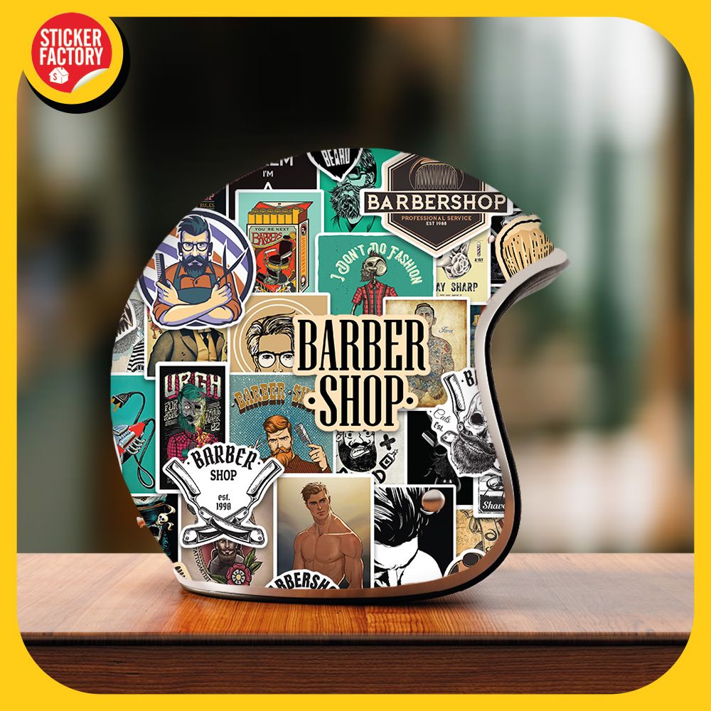 Barber hớt tóc - Set 100 sticker hình dán