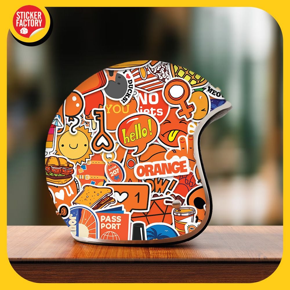 Orange - Set 100 sticker hình dán