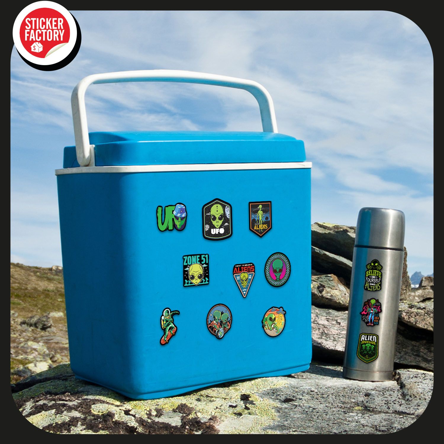 Aliens - Set 30 sticker hình dán