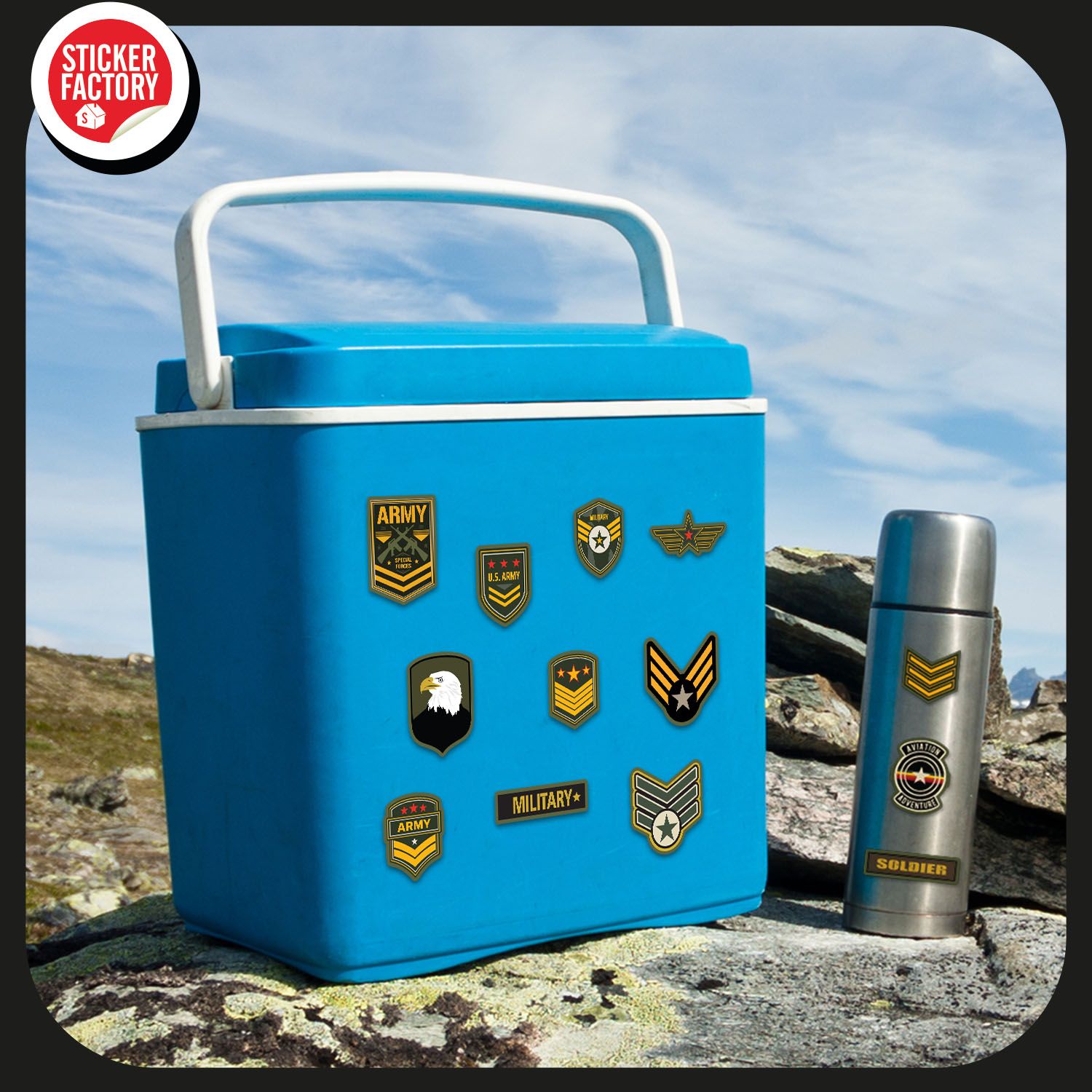 Army - Set 30 sticker hình dán