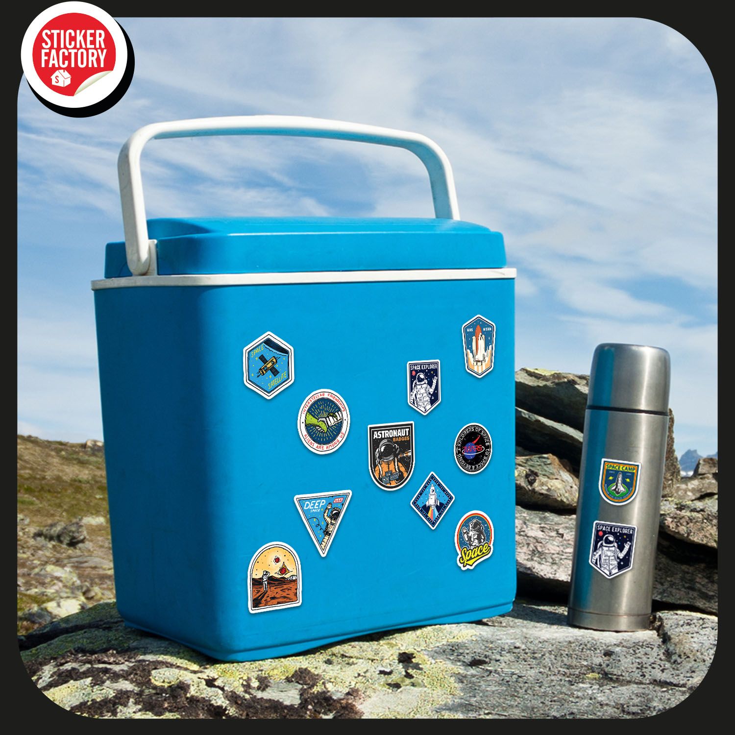 Astronaut Badges - Set 30 sticker hình dán