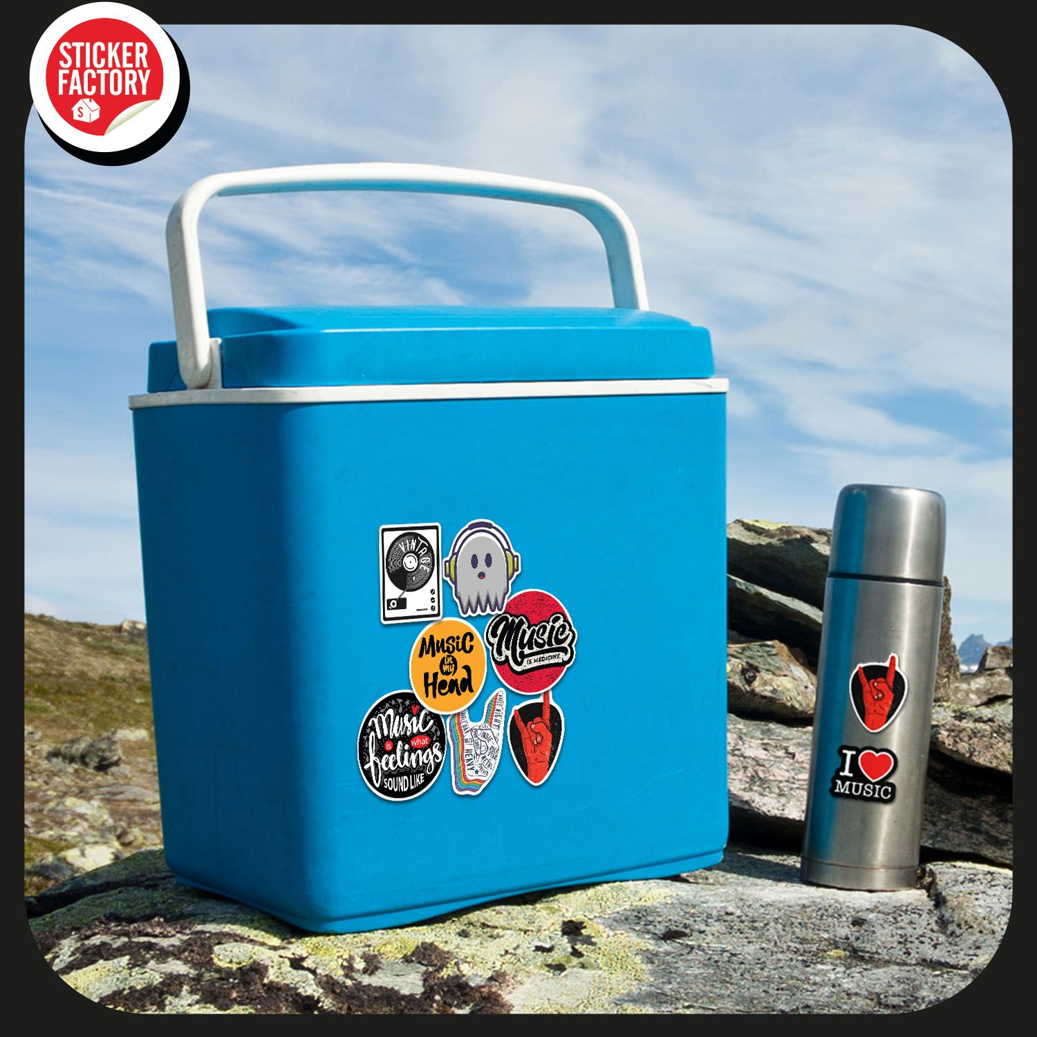 Music - Set 30 sticker hình dán