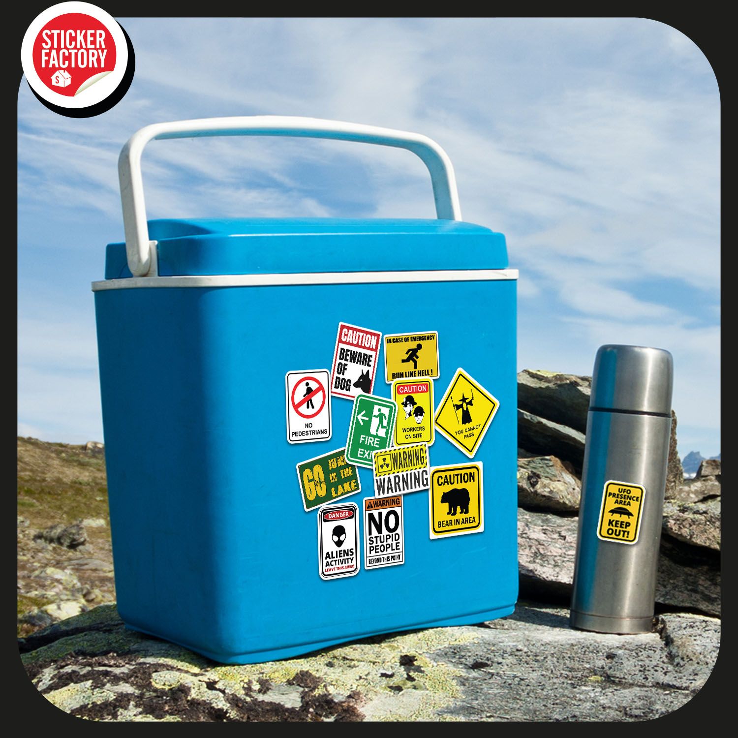 Warning - Set 30 sticker hình dán