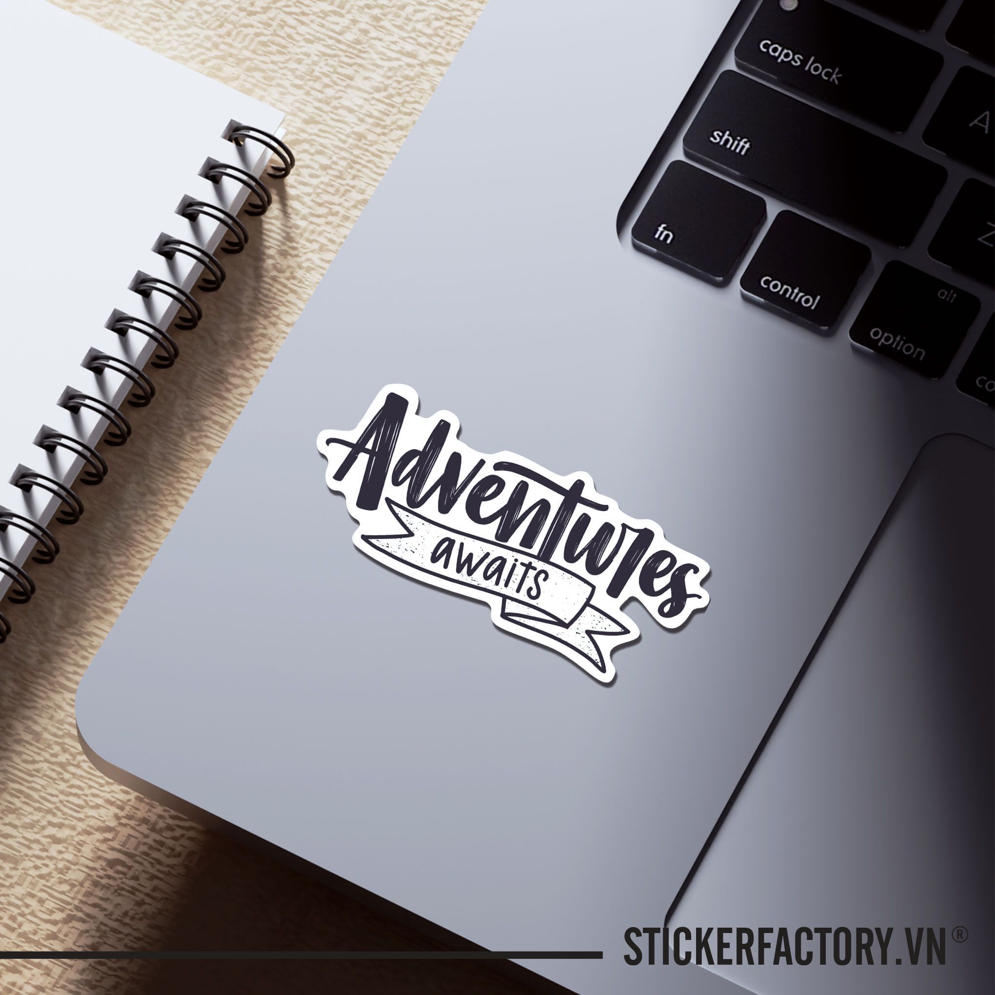 ADVENTURE AWAITS 7cm - Sticker Die-cut hình dán cắt rời