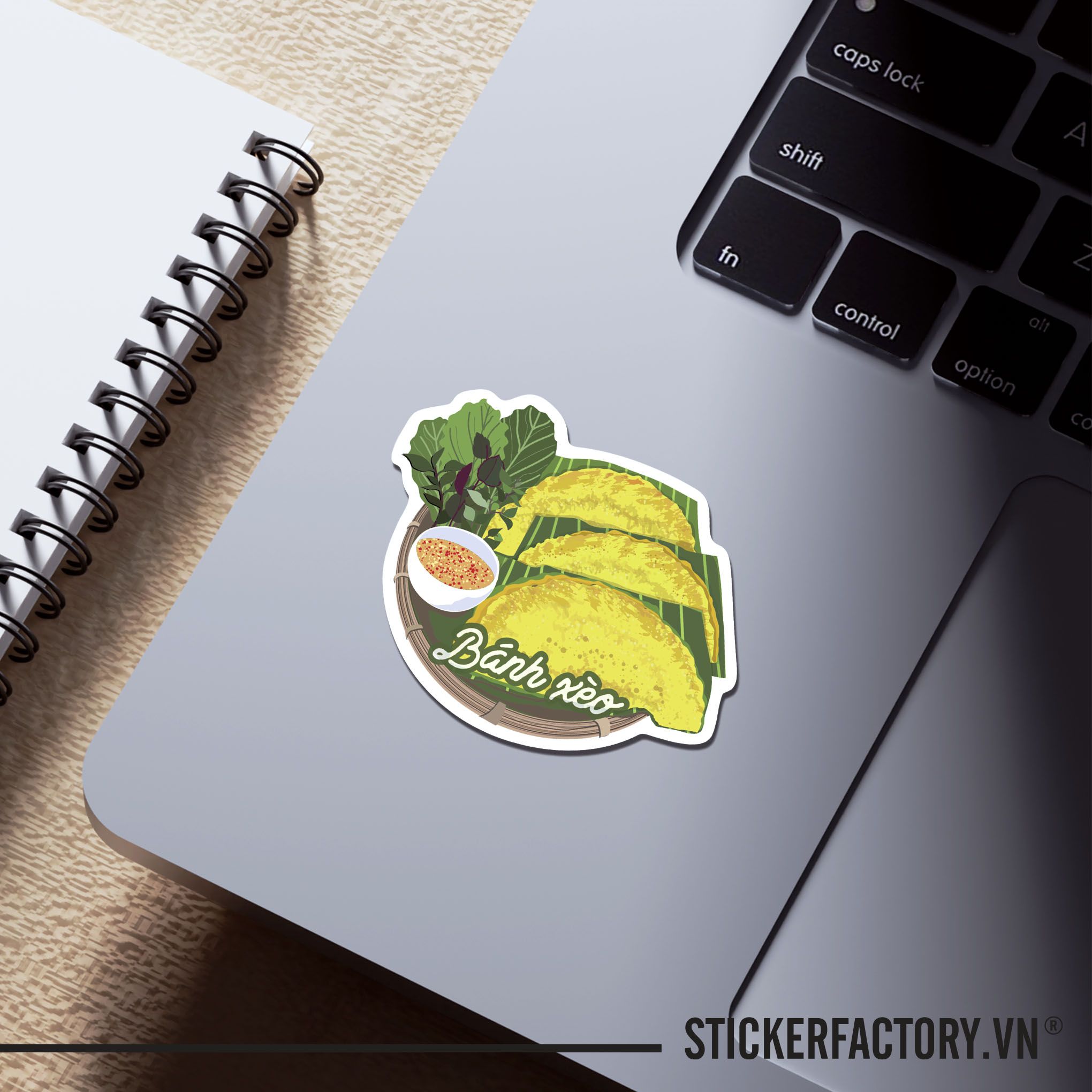 BÁNH XÈO 7cm - Sticker Die-cut hình dán cắt rời