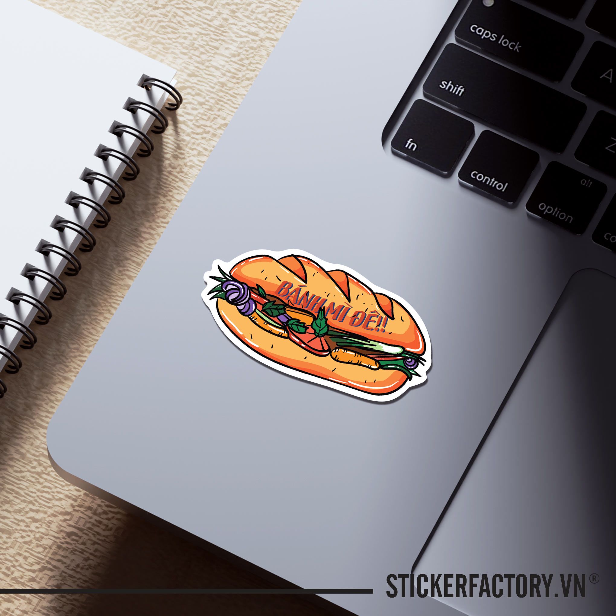 BÁNH MÌ ĐÊ 7cm - Sticker Die-cut hình dán cắt rời