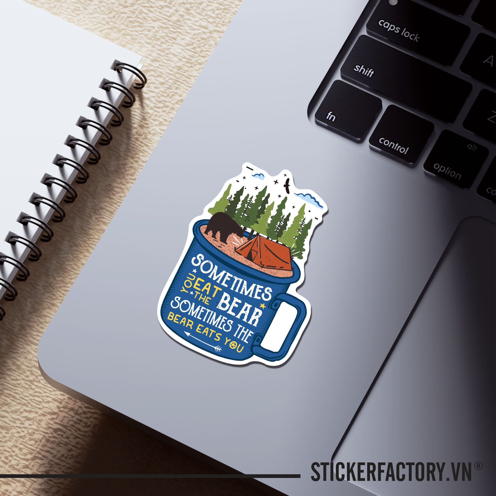 SOMETIMES YOU EAT THE BEAR - SOMETIMES THE BEAR EATS YOU 7cm - Sticker Die-cut hình dán cắt rời