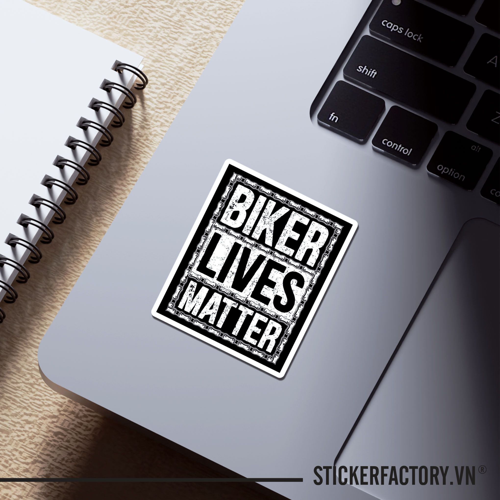 BIKER LIVE MATTER 7cm - Sticker Die-cut hình dán cắt rời