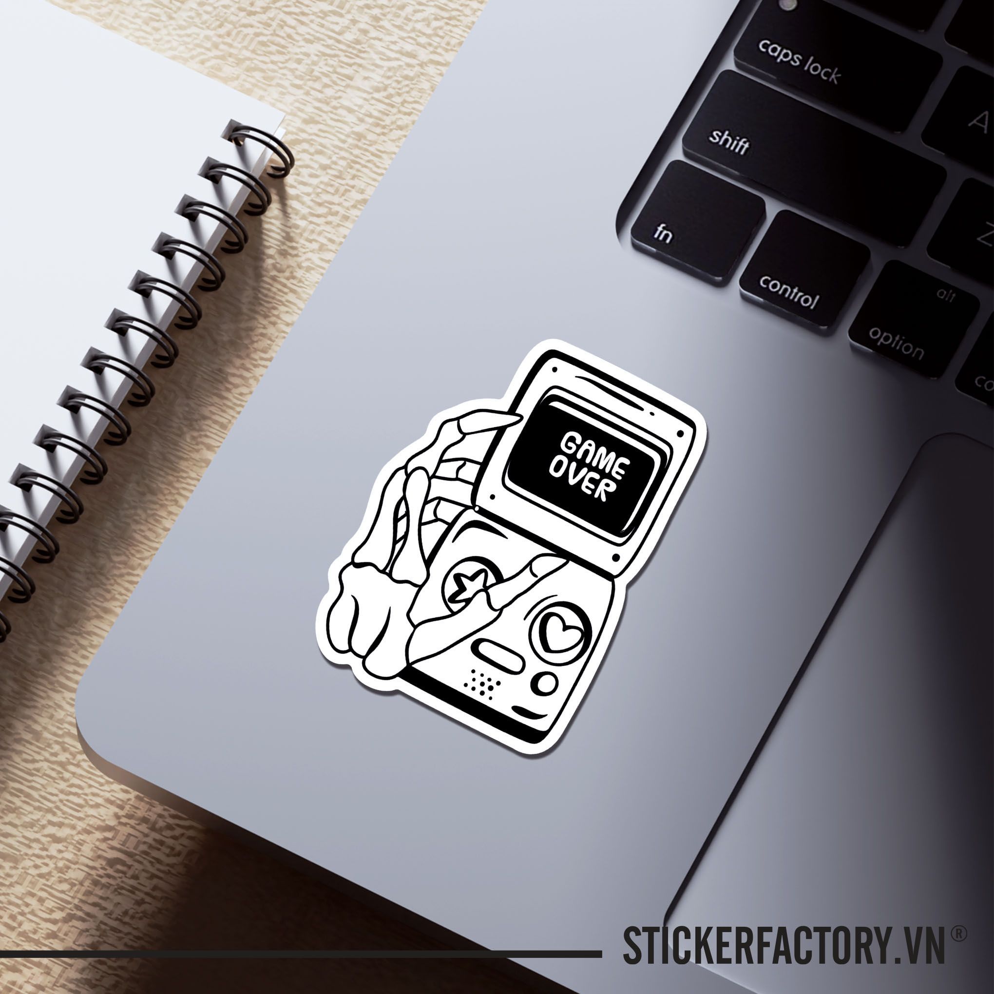 BLACKWORK GAME OVER 7cm - Sticker Die-cut hình dán cắt rời