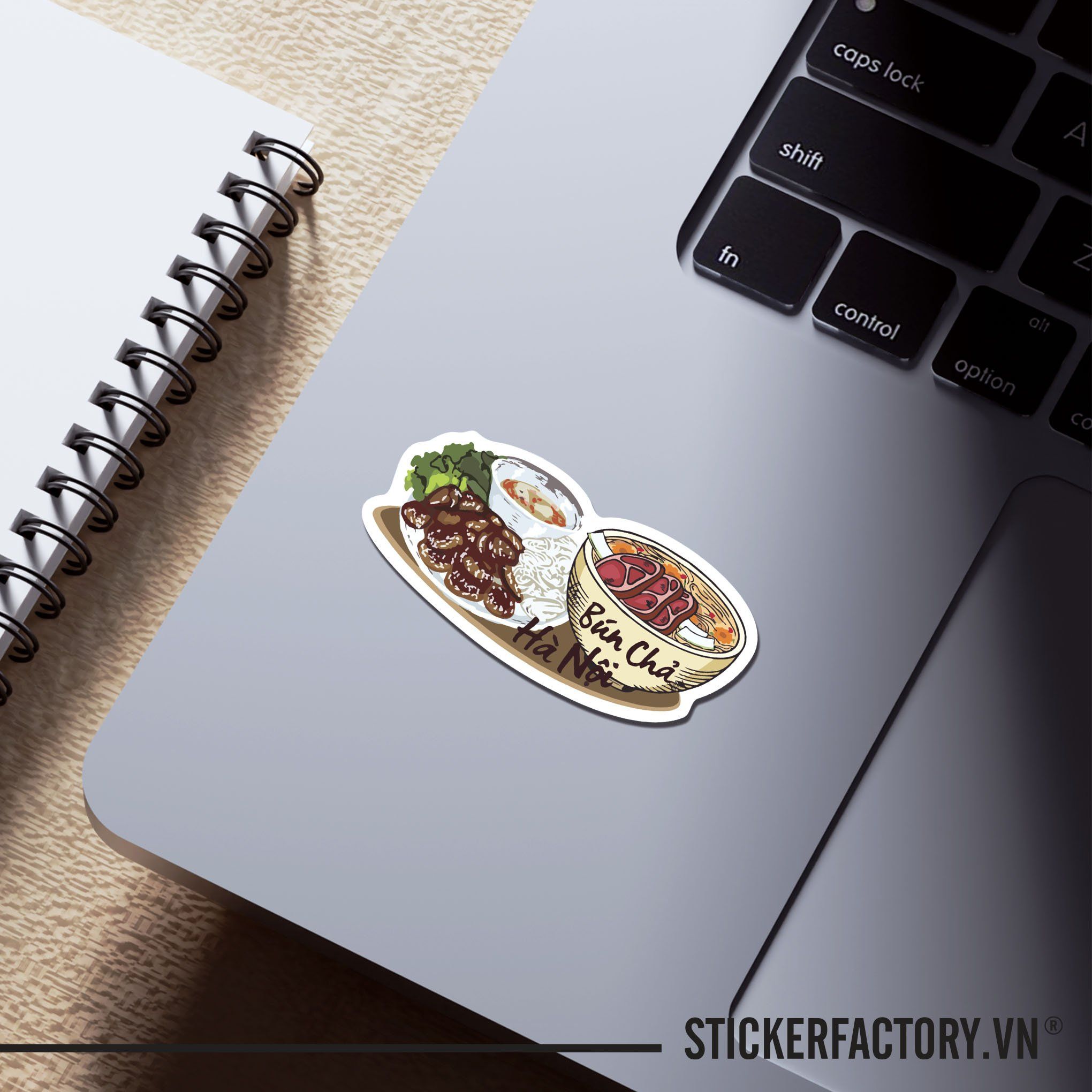 BÚN CHẢ HÀ NỘI 7cm - Sticker Die-cut hình dán cắt rời