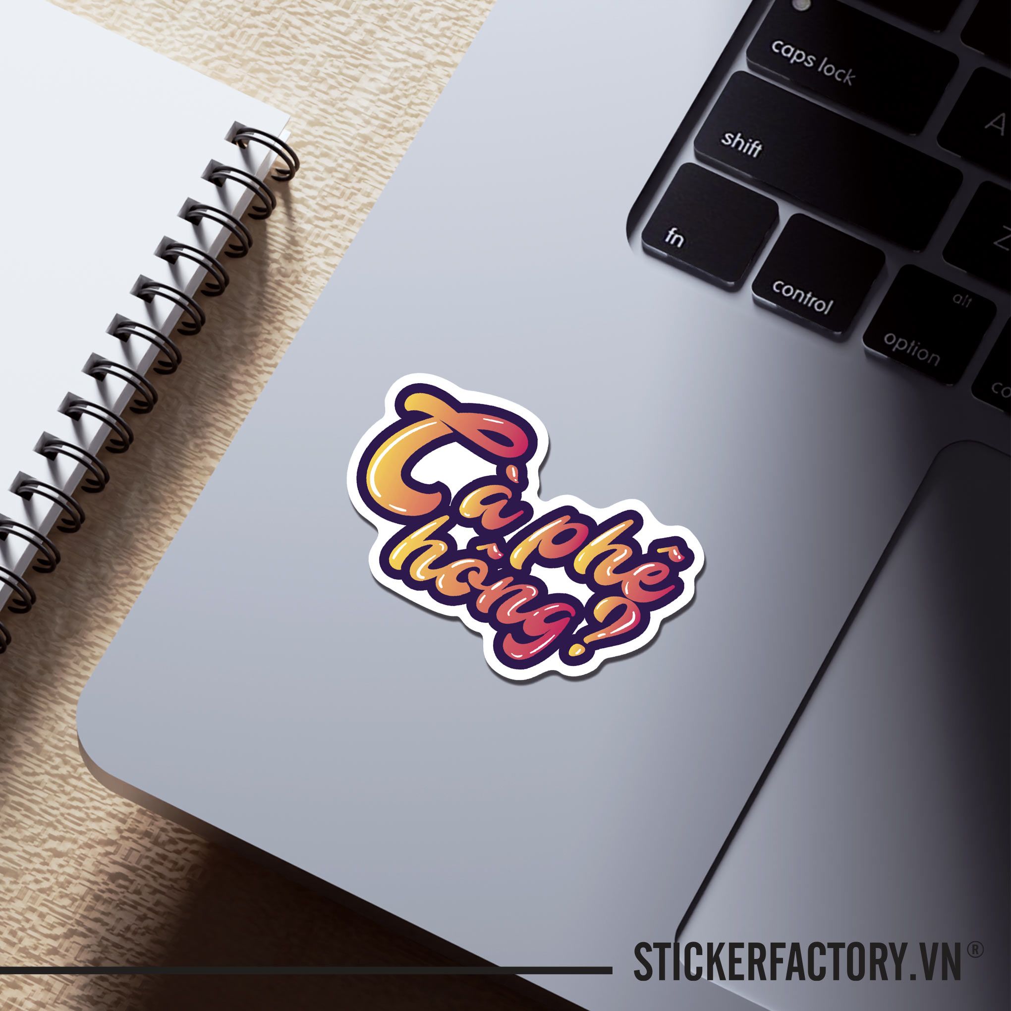 CÀ PHÊ HÔNG? 7cm - Sticker Die-cut hình dán cắt rời