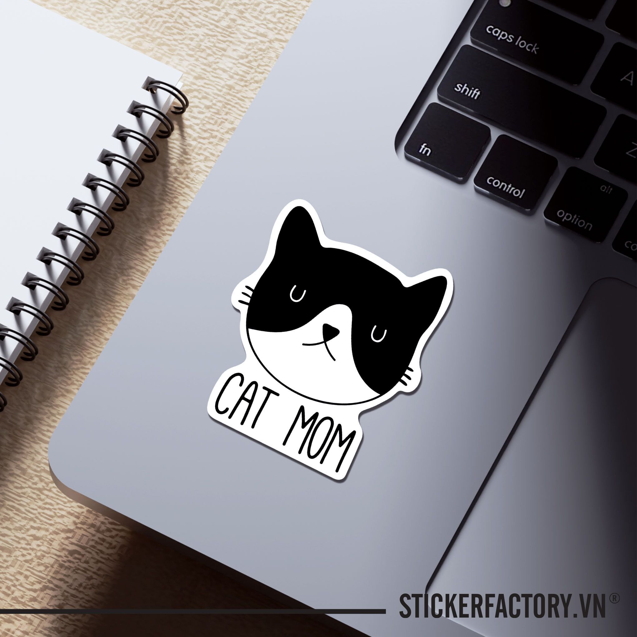 CAT MOM 7cm - Sticker Die-cut hình dán cắt rời