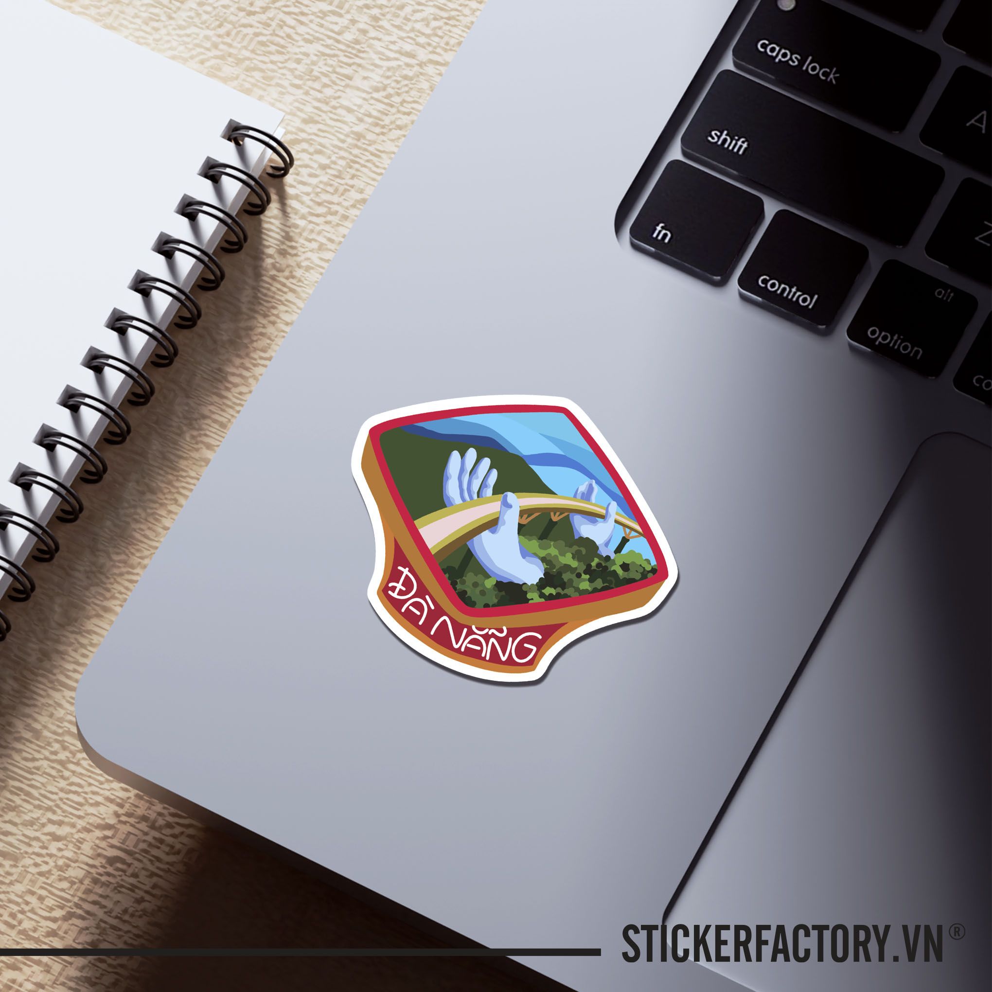 ĐÀ NẴNG CẦU VÀNG 7cm - Sticker Die-cut hình dán cắt rời