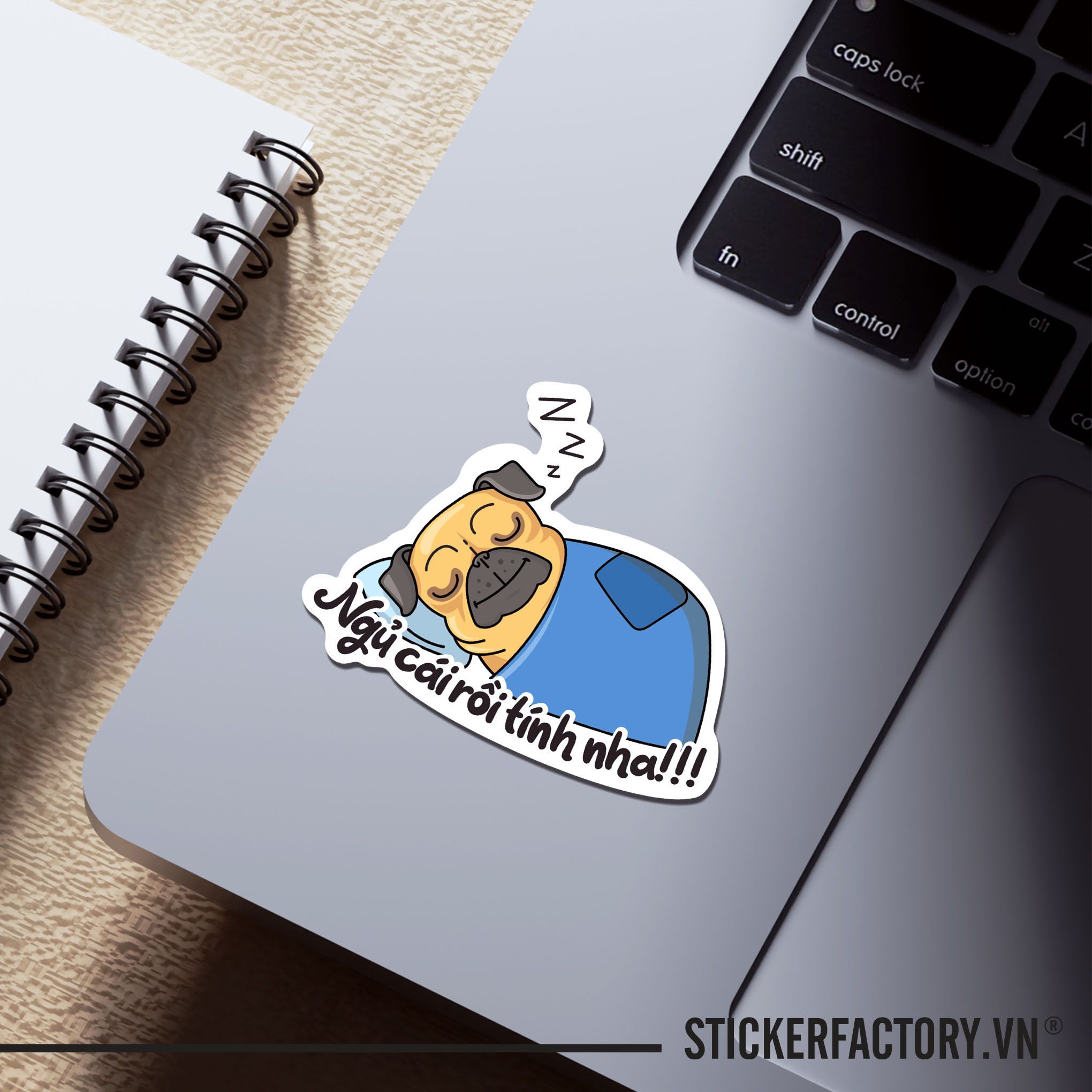 NGỦ CÁI RỒI TÍNH NHA!!! DOG 7cm - Sticker Die-cut hình dán cắt rời