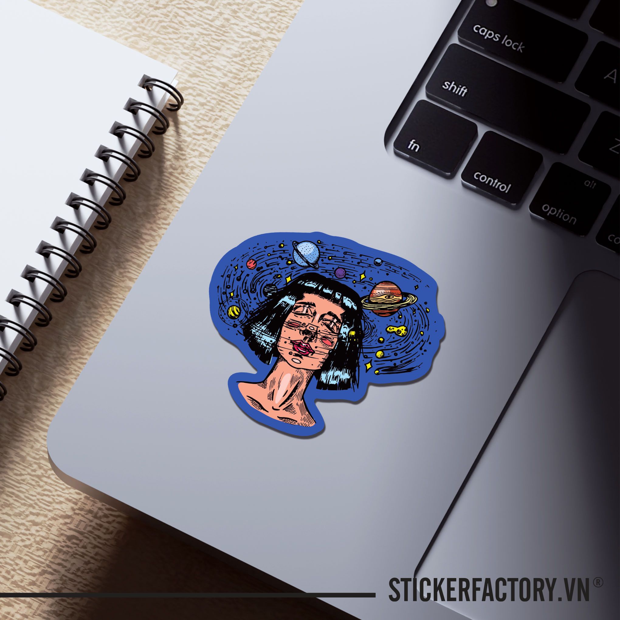 FUTURE GIRL ASTRONOMER 7cm - Sticker Die-cut hình dán cắt rời