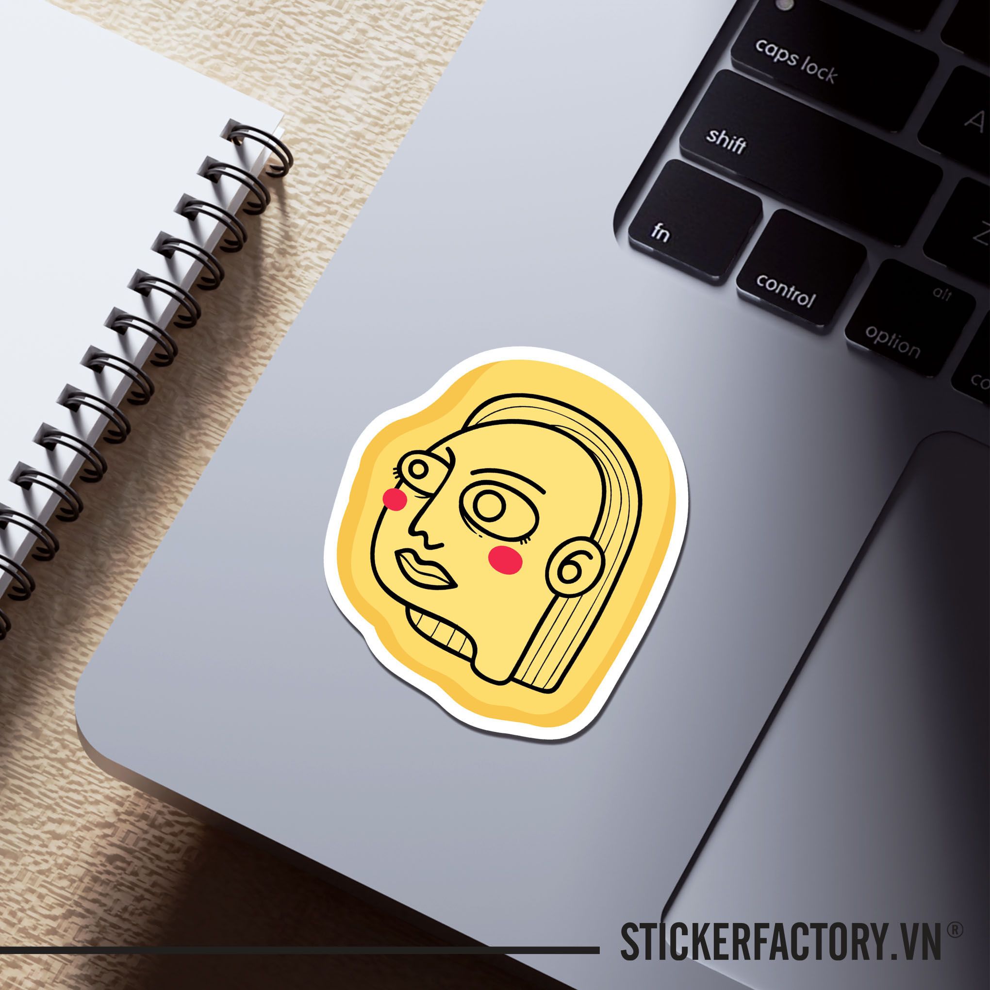 GIRL DOODLE 7cm - Sticker Die-cut hình dán cắt rời
