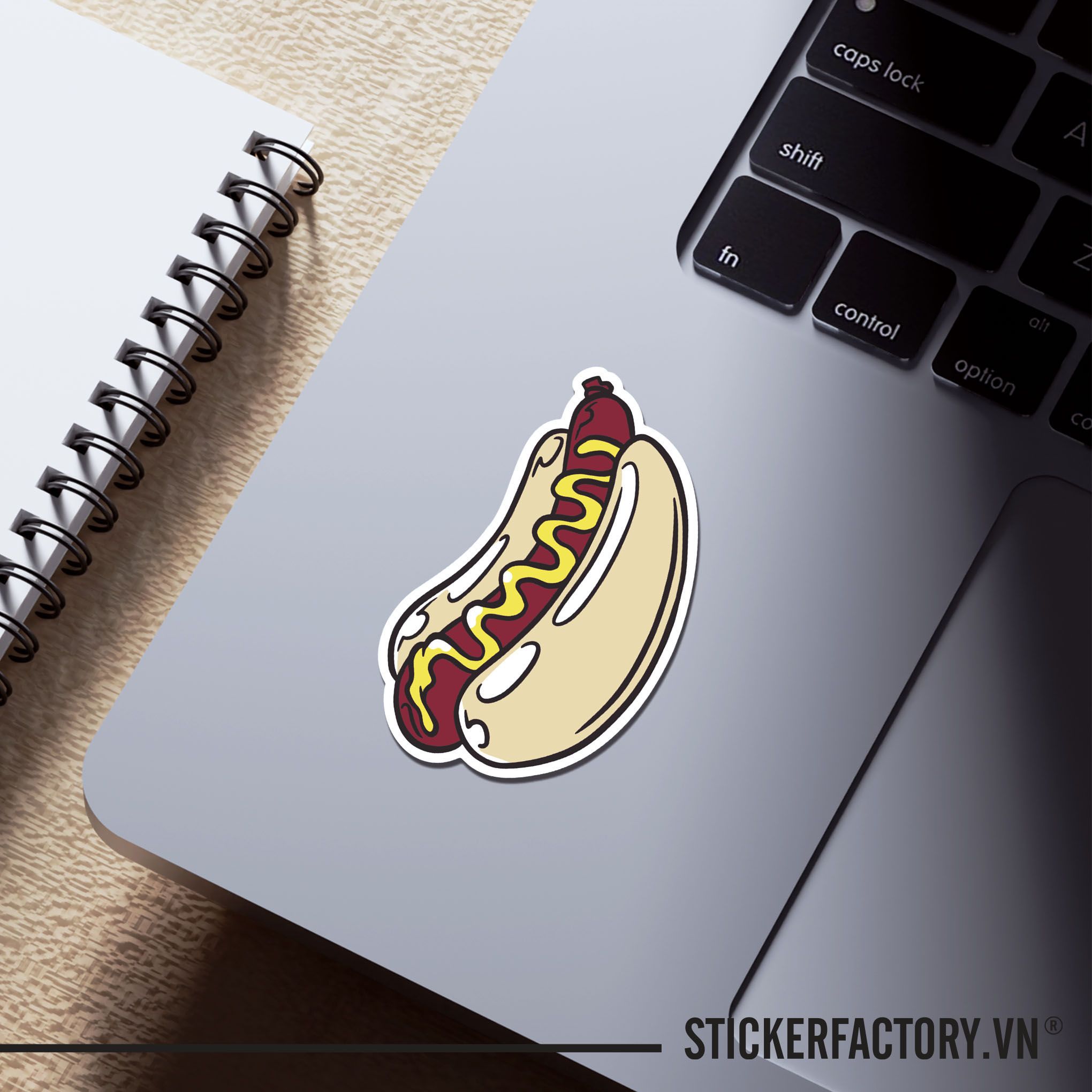 HOTDOG 7cm - Sticker Die-cut hình dán cắt rời