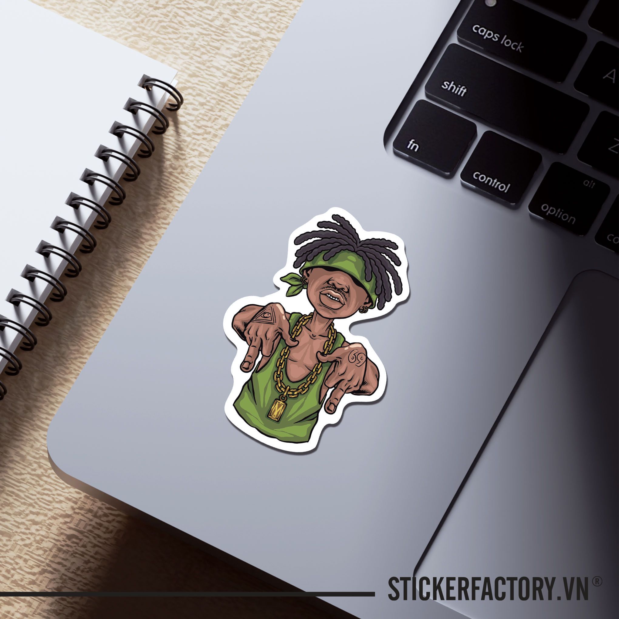 HYPE RAPPER MAN 7cm - Sticker Die-cut hình dán cắt rời