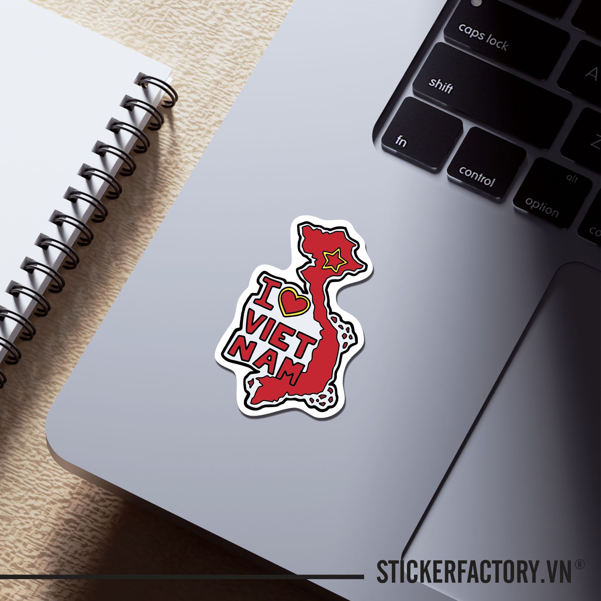 I LOVE VIETNAM 7cm - Sticker Die-cut hình dán cắt rời