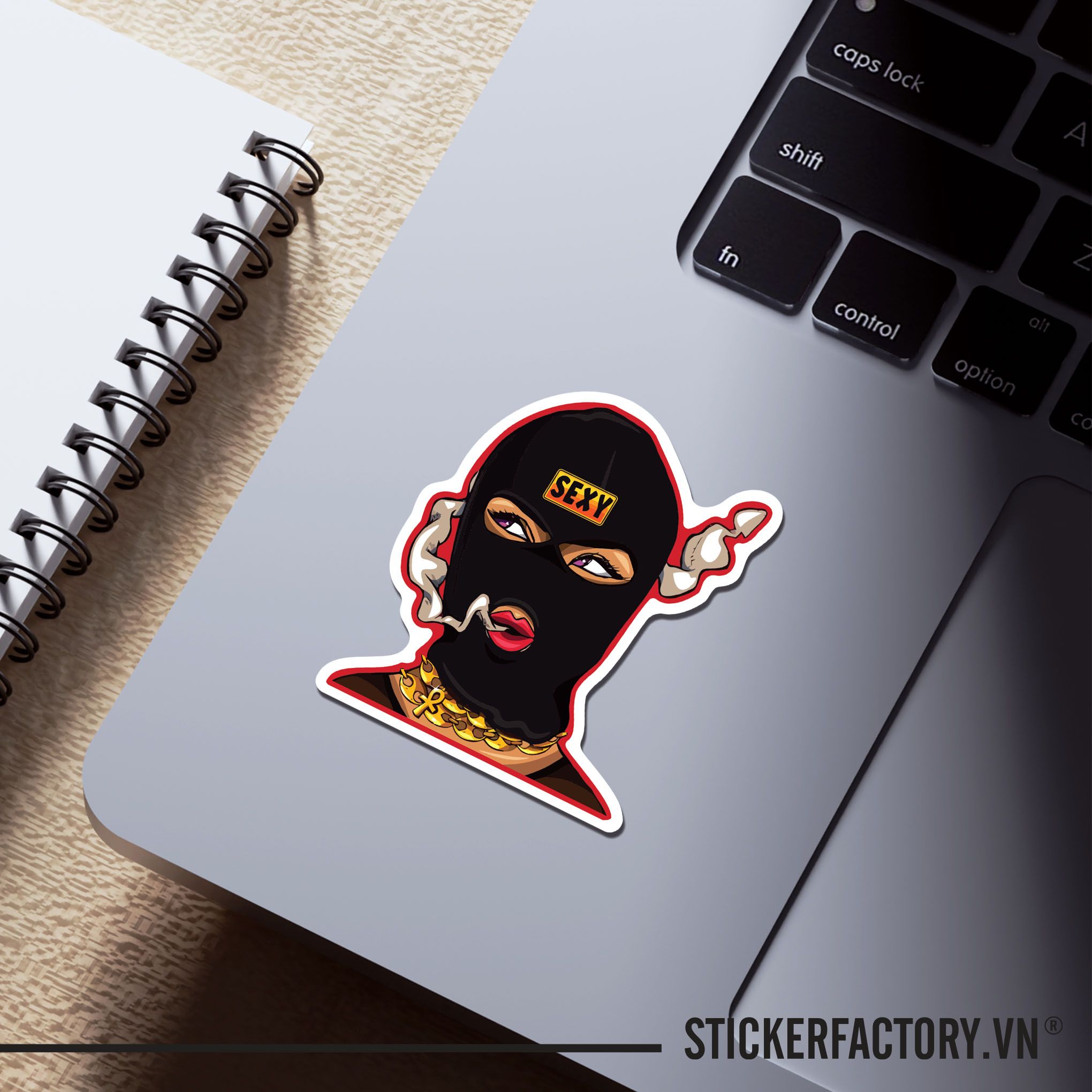 SEXY MASK GIRL 7cm - Sticker Die-cut hình dán cắt rời