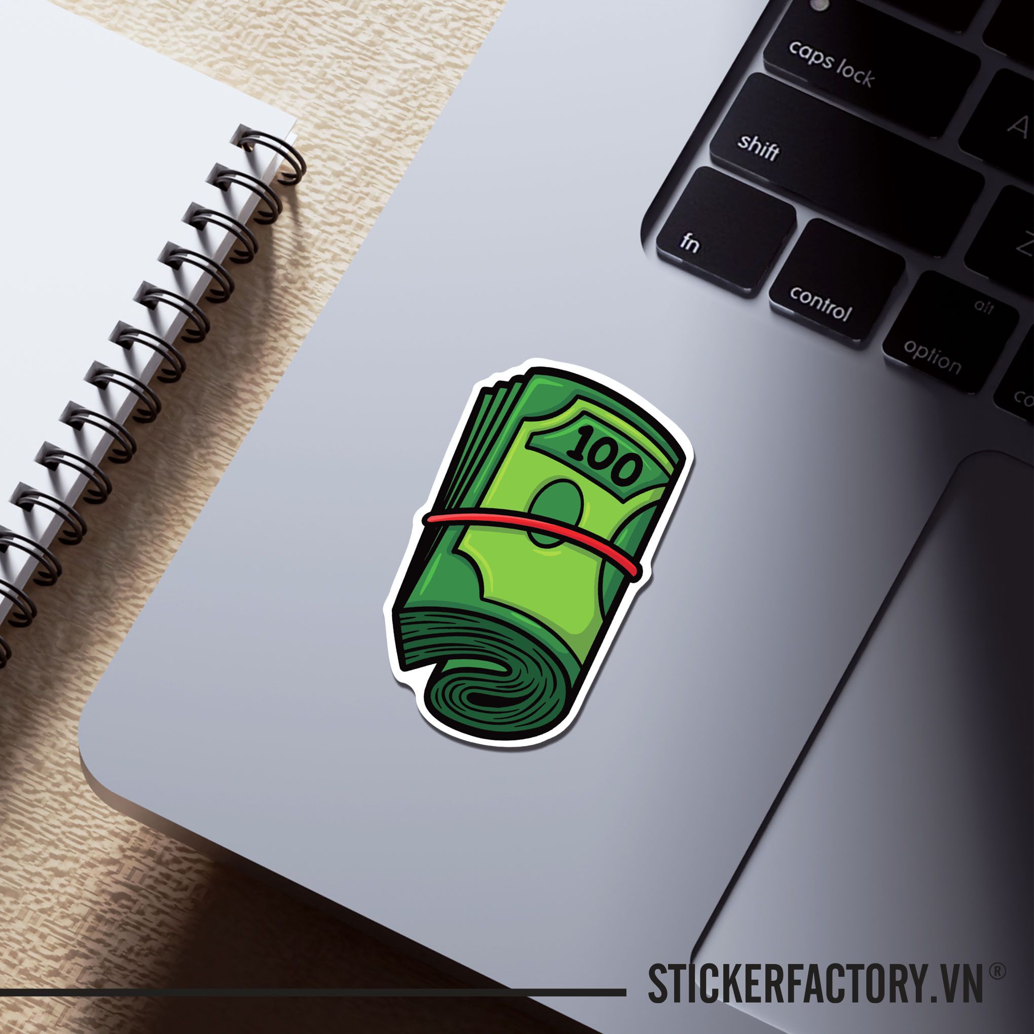 MONEY STACK 7cm - Sticker Die-cut hình dán cắt rời