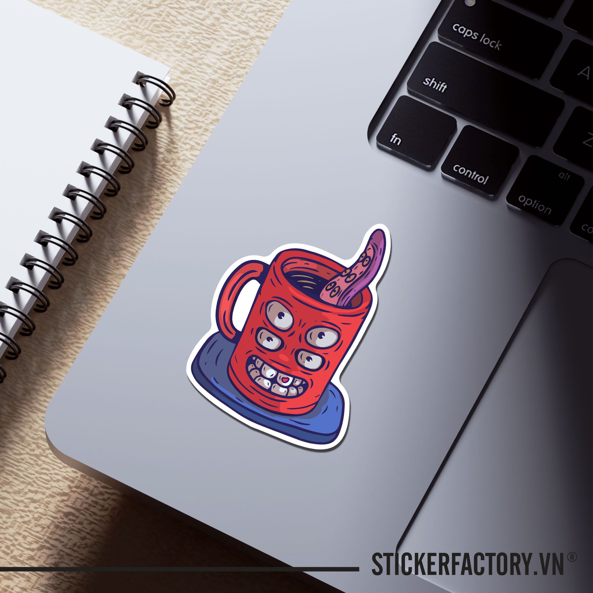 MONSTER CUP 7cm - Sticker Die-cut hình dán cắt rời
