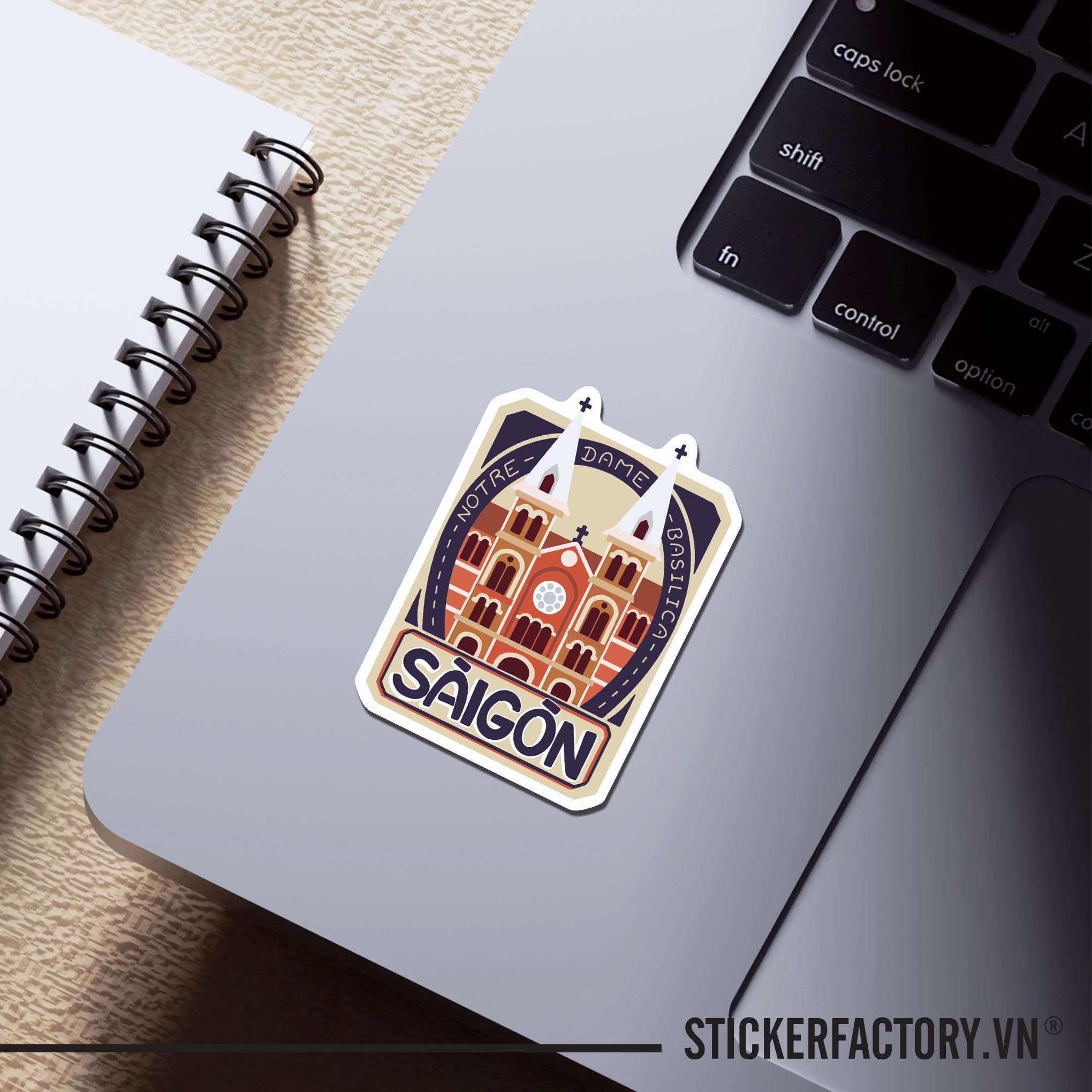 NHÀ THỜ ĐỨC BÀ 7cm - Sticker Die-cut hình dán cắt rời