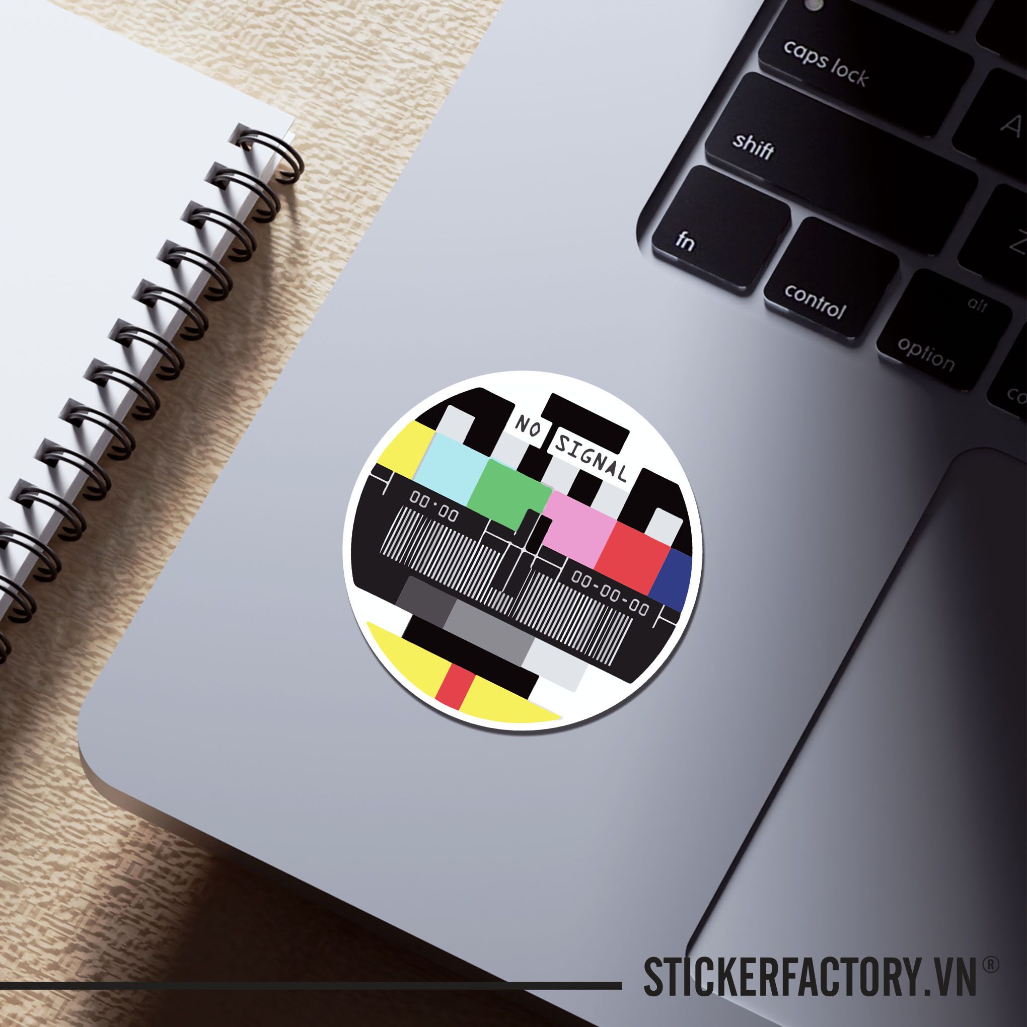 NO SIGNAL 7cm - Sticker Die-cut hình dán cắt rời