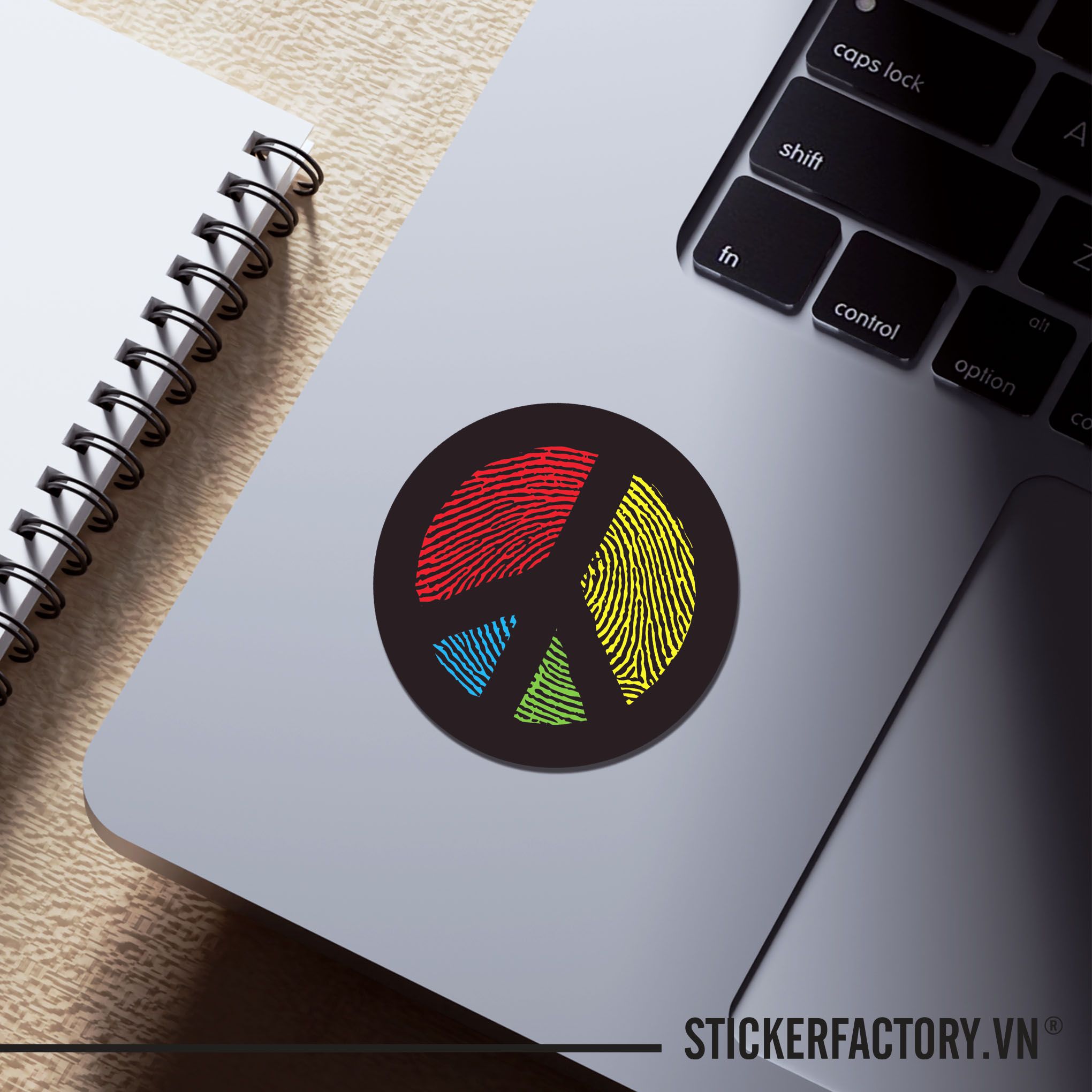 PEACE SIGN 7cm - Sticker Die-cut hình dán cắt rời