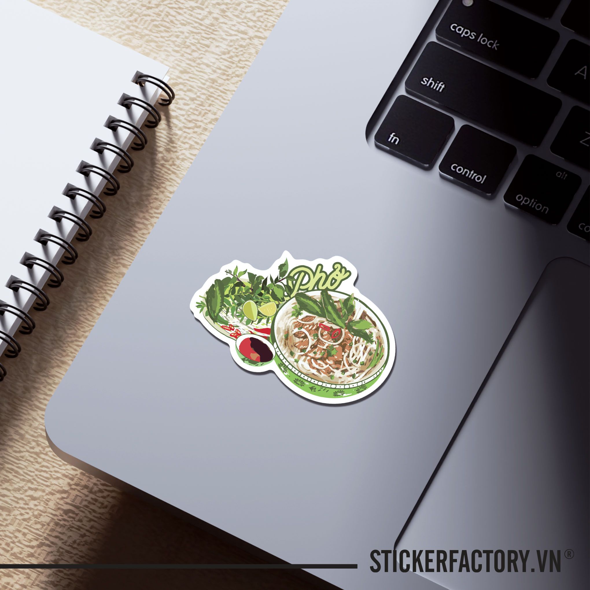 PHỞ 7cm - Sticker Die-cut hình dán cắt rời