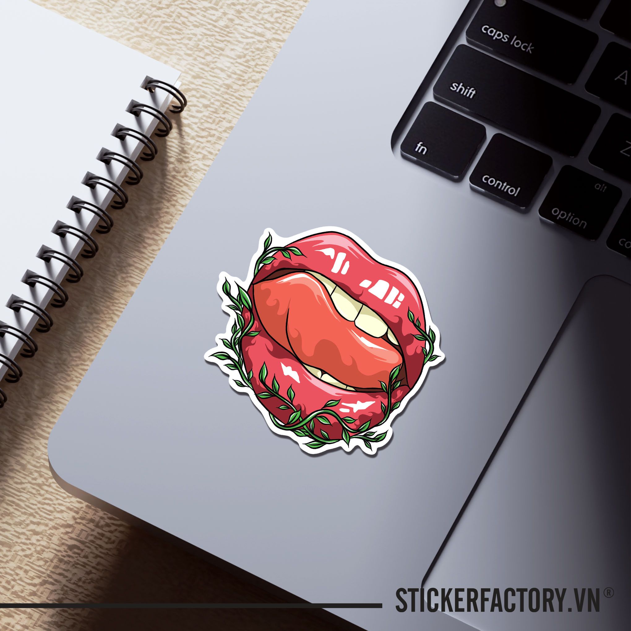 SEXY POP ART LIPS 7cm - Sticker Die-cut hình dán cắt rời