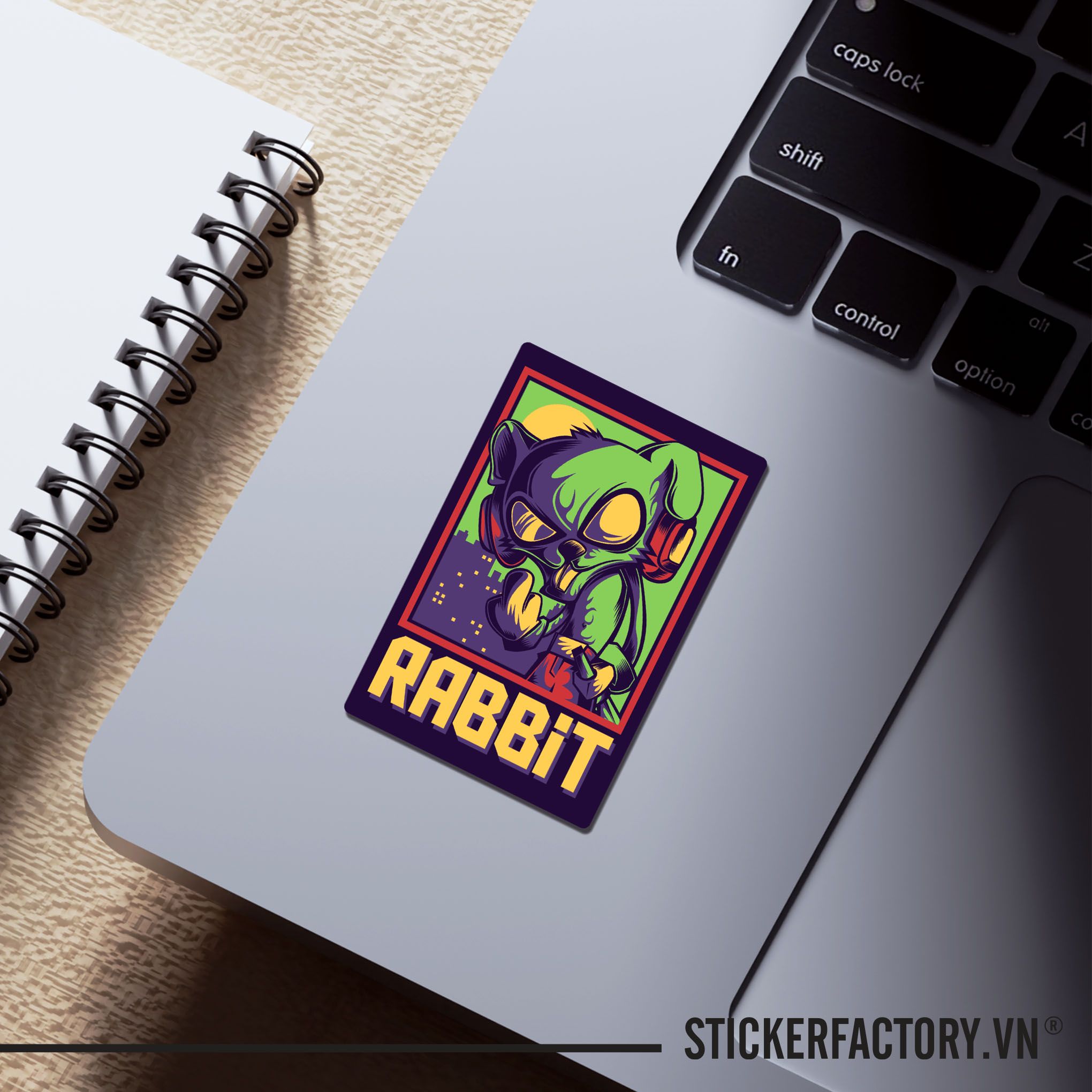 RABBIT SWAG 7cm - Sticker Die-cut hình dán cắt rời