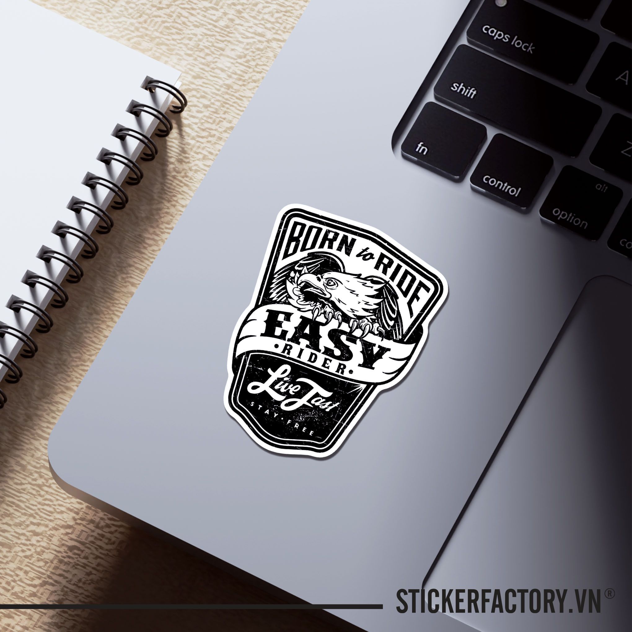 EASY RIDER EAGLE 7cm - Sticker Die-cut hình dán cắt rời