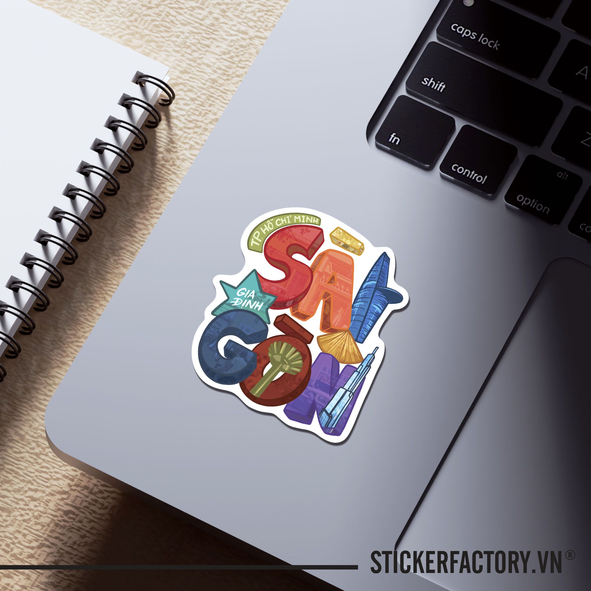 SÀI GÒN 7cm - Sticker Die-cut hình dán cắt rời