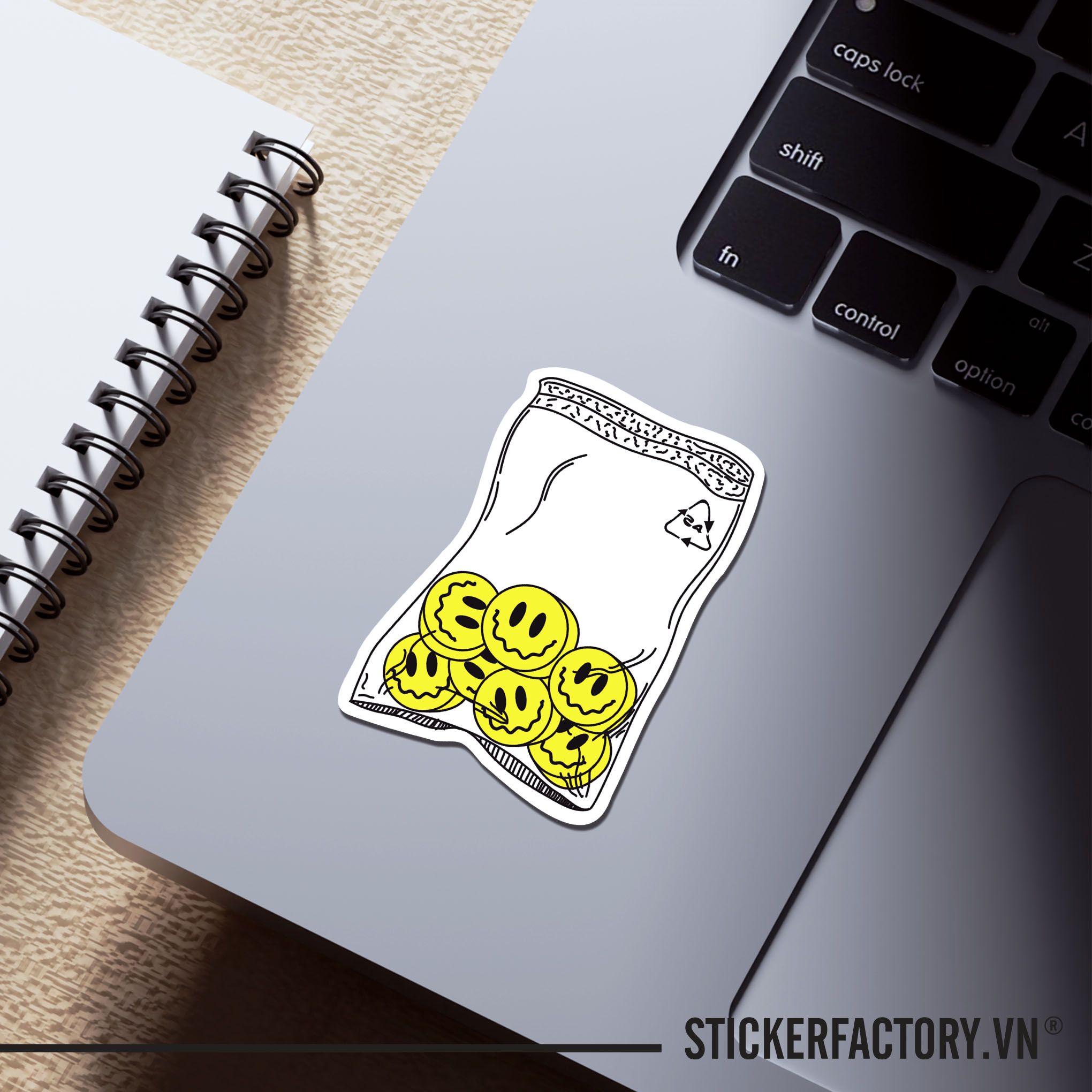 SMILE DRUGS PACKAGEGIRL TATTOO ACE PLAYING CARD 7cm - Sticker Die-cut hình dán cắt rời