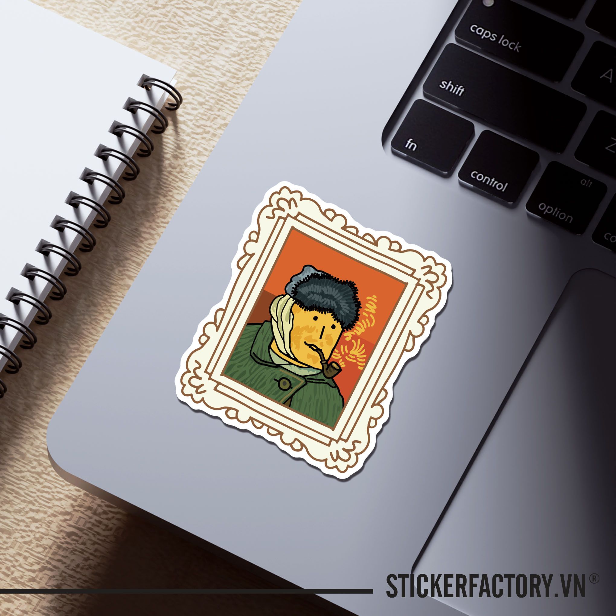 VAN GOGH CARTOON 7cm - Sticker Die-cut hình dán cắt rời