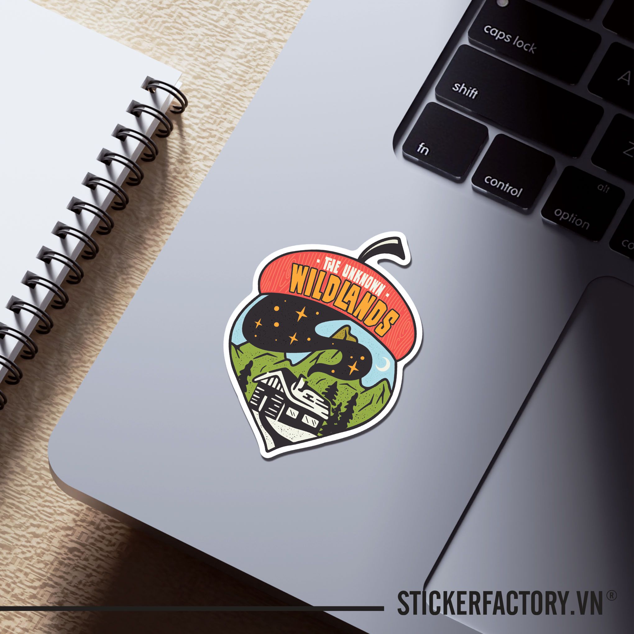 THE UNKNOWN WILDLANDS 7cm - Sticker Die-cut hình dán cắt rời