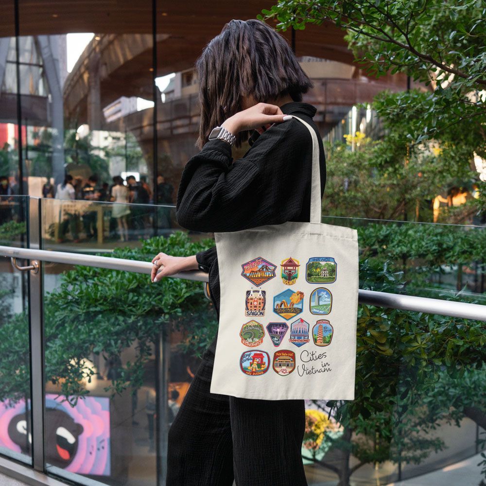 Cities in Vietnam - Túi Tote Canvas Bag