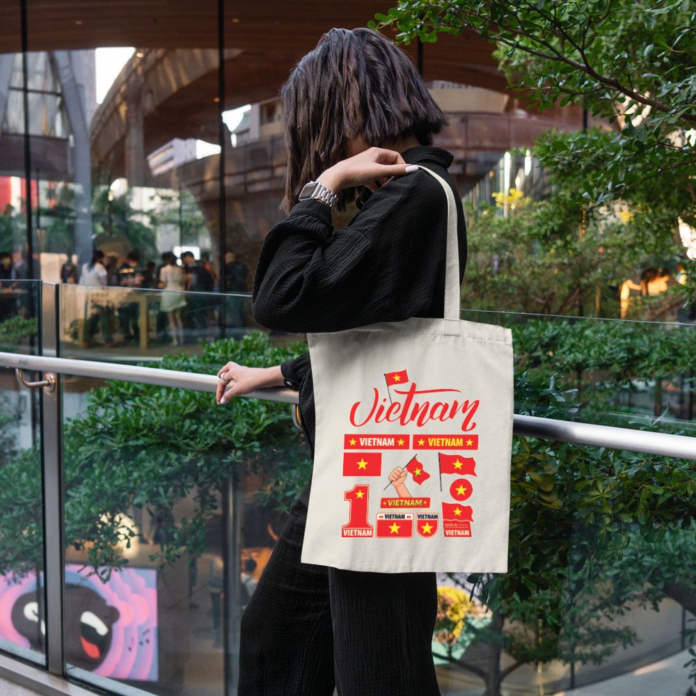 TOTE008 Flag Of Vietnam - Túi Tote Canvas Bag