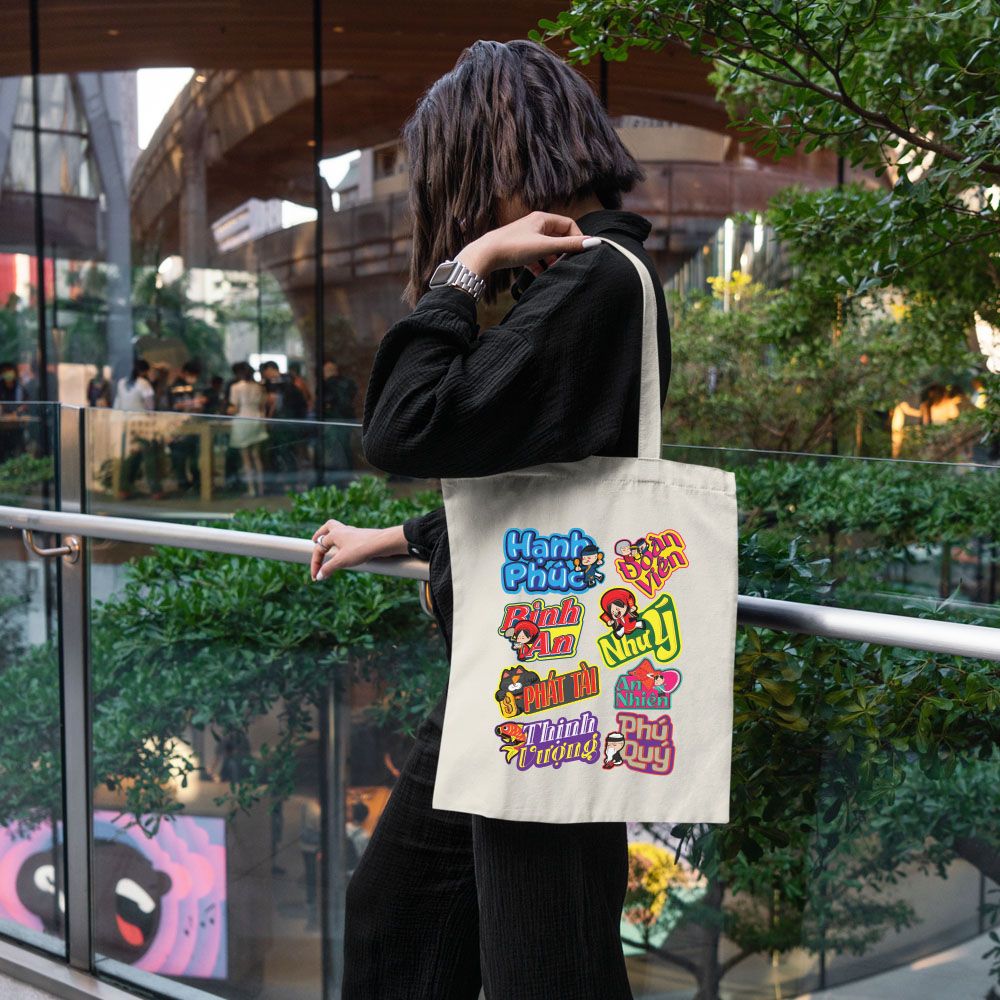 TOTE023 Vietnamese Wishes - Túi Tote Canvas Bag
