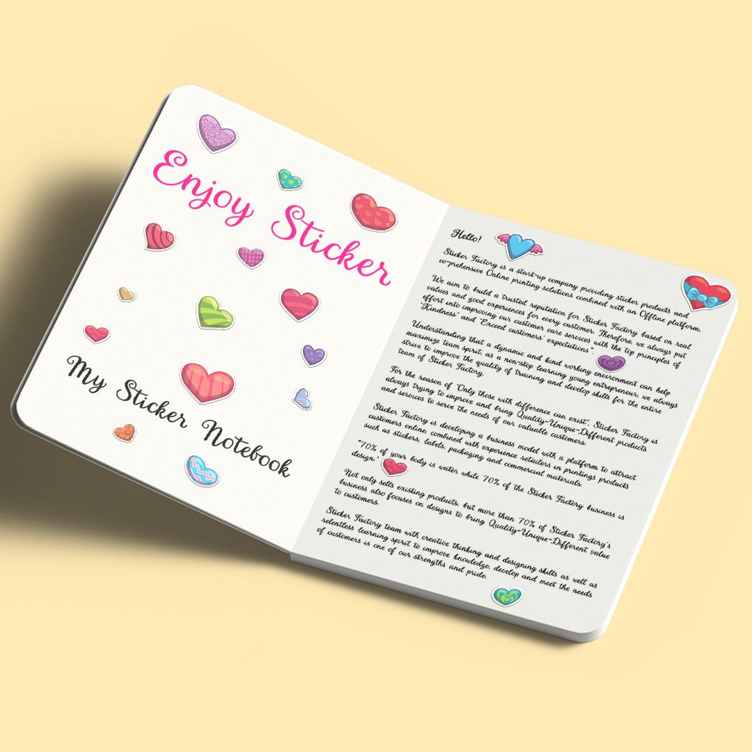 ES01 Cute Heart -  Enjoy sticker sheet