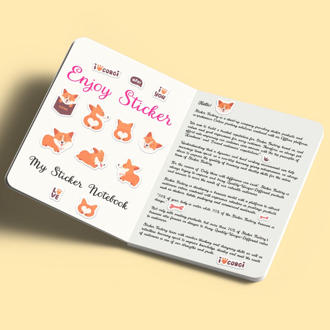 ES05 Cute Corgi -  Enjoy sticker sheet