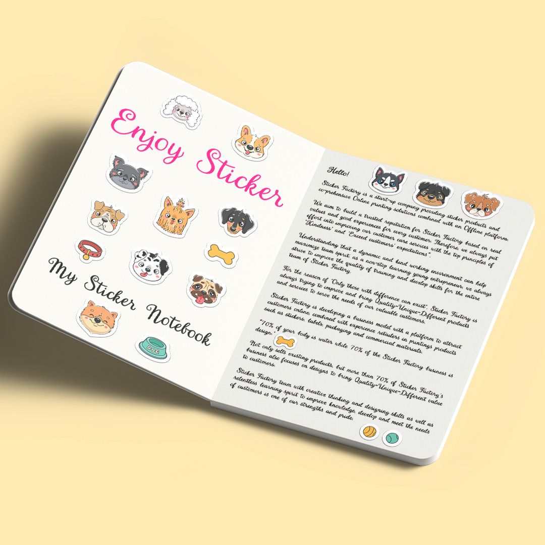 ES06 Cute Dog -  Enjoy sticker sheet